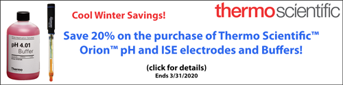 Thermo Cool Winter savings pH and electrodes and buffers Promotion