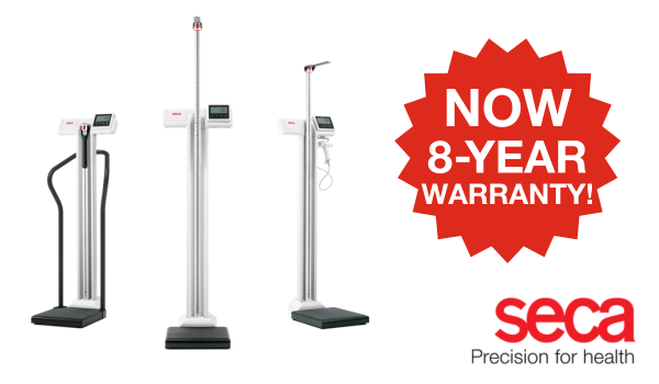 Seca 7xx now with an 8 year warranty!