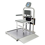 Health-O-Meter 2500CKG Digital Wheelchair Ramp Scale with Fold-Away Seat, 454 x 0.1 kg (kg only)